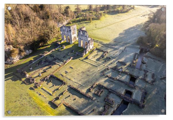 Roche Abbey Acrylic by Apollo Aerial Photography