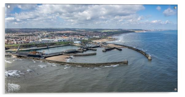 Seaham Harbour Aerial View Acrylic by Apollo Aerial Photography