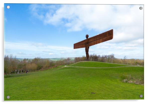 The Angel Of The North Acrylic by Apollo Aerial Photography