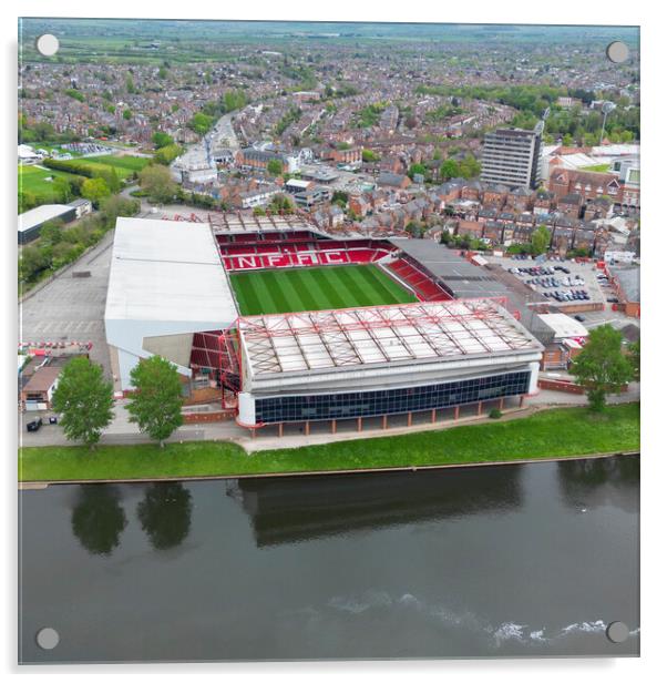 The City Ground Nottingham Forest Acrylic by Apollo Aerial Photography