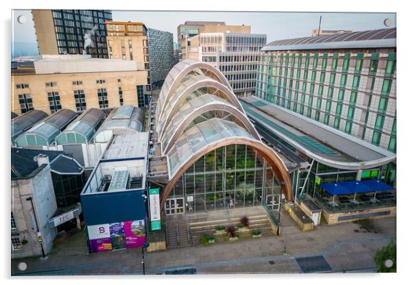 Sheffield Winter Gardens Acrylic by Apollo Aerial Photography