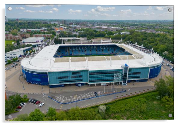 The King Power Stadium Acrylic by Apollo Aerial Photography