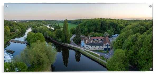 The Boat Inn Sprotbrough Acrylic by Apollo Aerial Photography