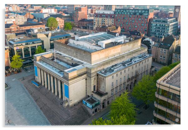 Sheffield City Hall Acrylic by Apollo Aerial Photography