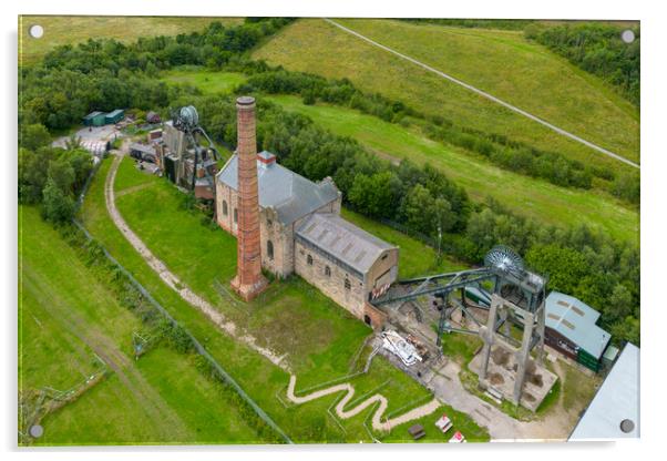 Pleasley Pit From The Air Acrylic by Apollo Aerial Photography