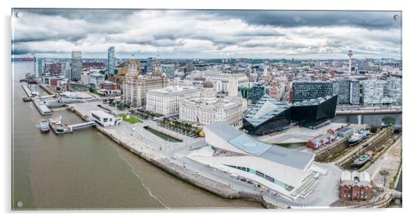 Liverpool Waterfront Acrylic by Apollo Aerial Photography