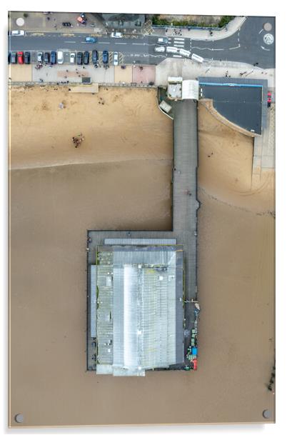 Cleethorpes Pier from Above Acrylic by Apollo Aerial Photography