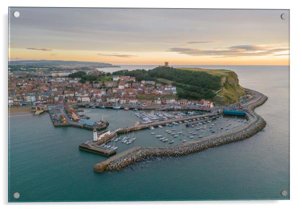 Scarborough Harbour Acrylic by Apollo Aerial Photography
