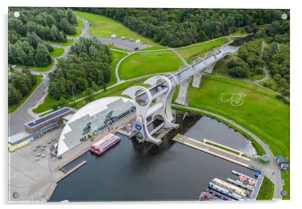 The Falkirk Wheel Acrylic by Apollo Aerial Photography