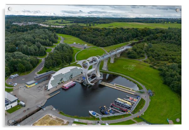 The Falkirk Wheel Acrylic by Apollo Aerial Photography