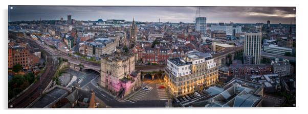 The City of Newcastle Acrylic by Apollo Aerial Photography