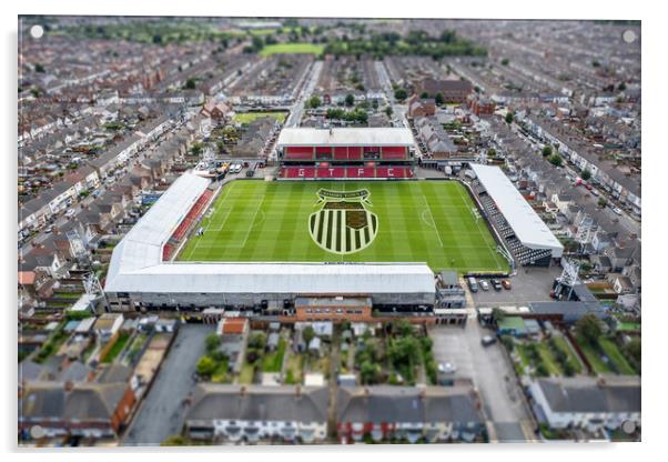 Grimsby Town Football Club Acrylic by Apollo Aerial Photography