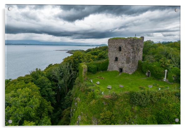 Dunollie Castle Acrylic by Apollo Aerial Photography