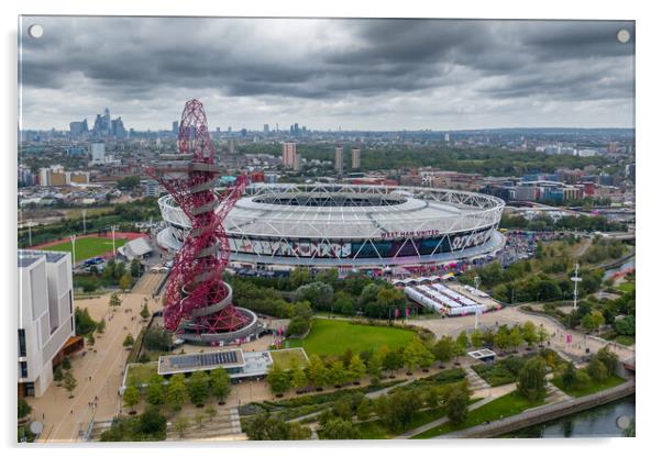 The City of London Stadium Acrylic by Apollo Aerial Photography