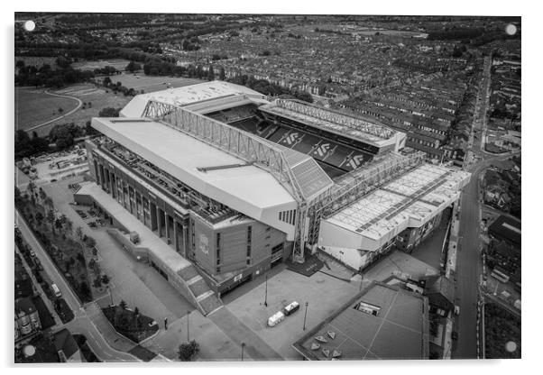 Anfield Stadium Mono Acrylic by Apollo Aerial Photography