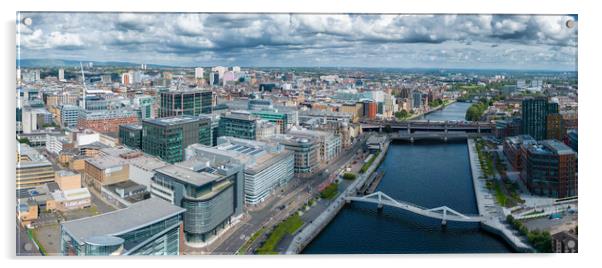 The City of Glasgow Acrylic by Apollo Aerial Photography