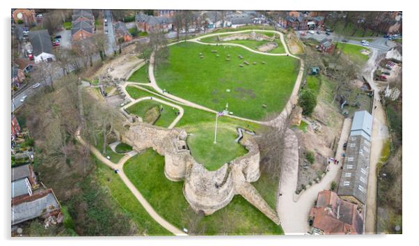 Pontefract Castle Acrylic by Apollo Aerial Photography