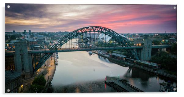 Tyne Bridge Acrylic by Apollo Aerial Photography