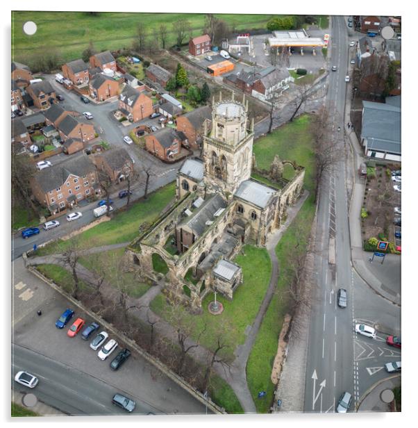 Pontefract All Saints Church Acrylic by Apollo Aerial Photography