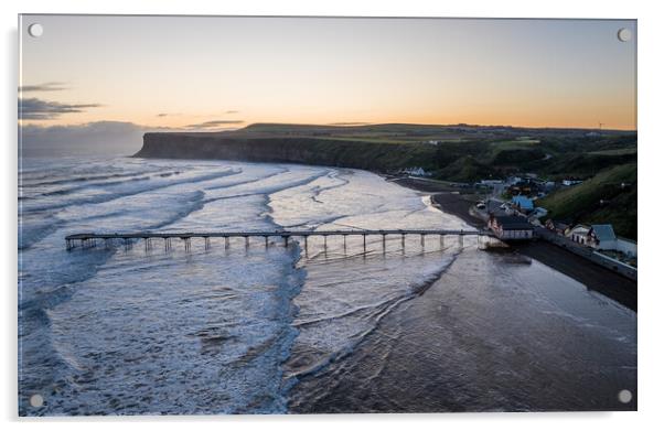 Saltburn By The Sea Acrylic by Apollo Aerial Photography