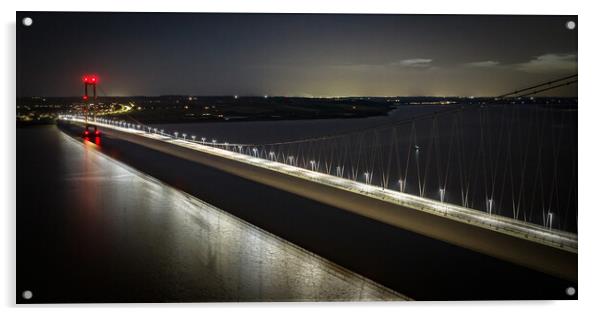 Humber Bridge at Night Acrylic by Apollo Aerial Photography