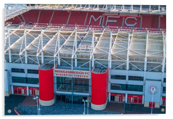 The Riverside Stadium Acrylic by Apollo Aerial Photography