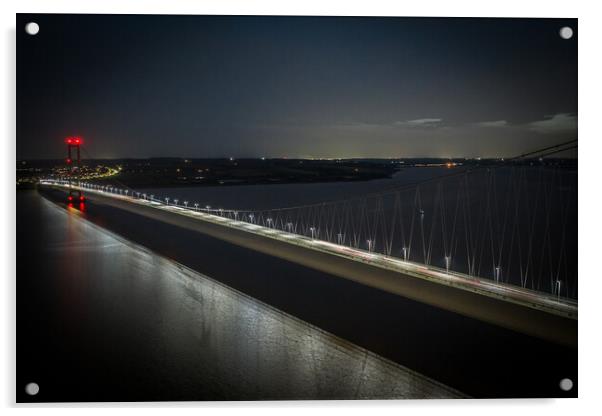 Night on the Humber Acrylic by Apollo Aerial Photography