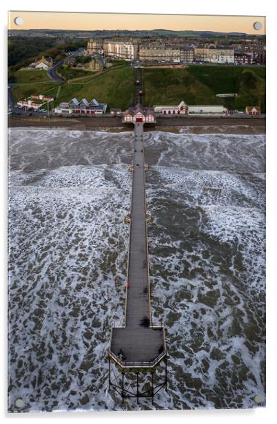Saltburn Pier Acrylic by Apollo Aerial Photography