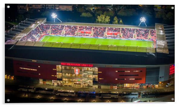 The New York Stadium Acrylic by Apollo Aerial Photography