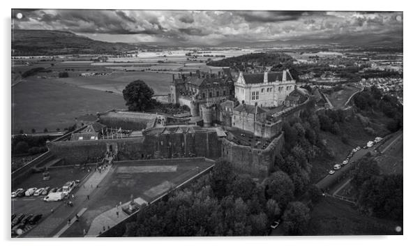 Stirling Castle Mono Acrylic by Apollo Aerial Photography