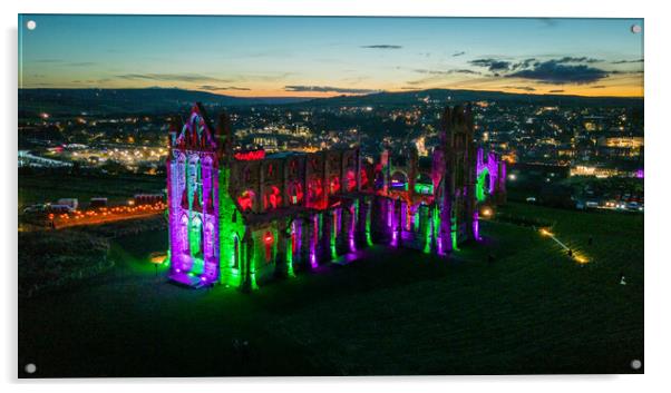 Whitby Abbey Haunting Acrylic by Apollo Aerial Photography