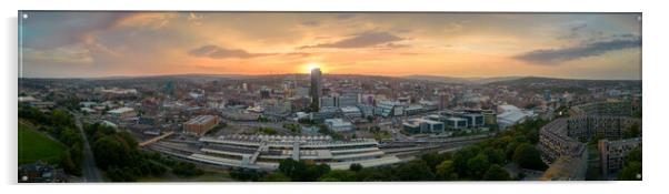 Sheffield Panorama Acrylic by Apollo Aerial Photography