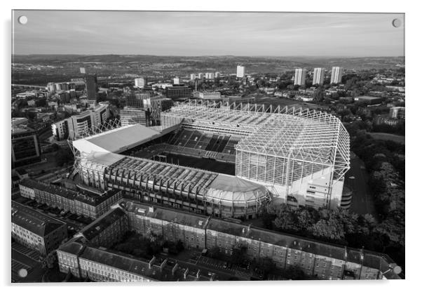 St James Park Black and White Acrylic by Apollo Aerial Photography
