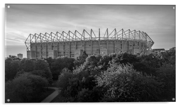 St James Park Black and White Acrylic by Apollo Aerial Photography