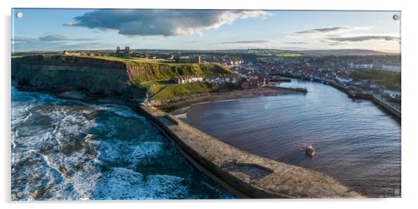 Whitby Panorama Acrylic by Apollo Aerial Photography