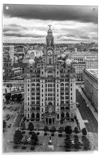 The Royal Liver Building Acrylic by Apollo Aerial Photography