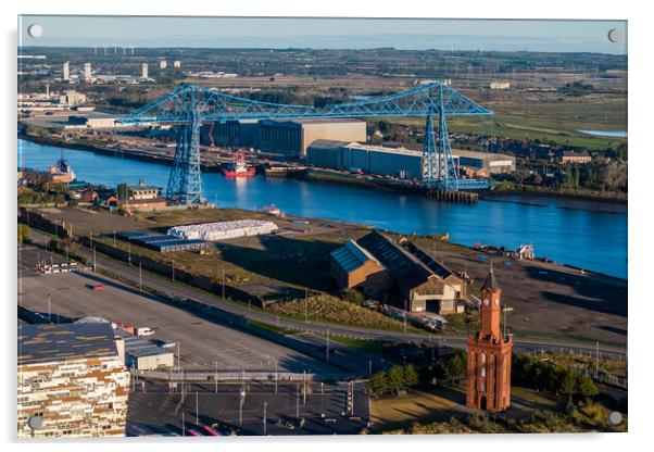 Middlesbrough Transporter Bridge Acrylic by Apollo Aerial Photography