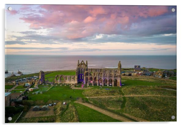 Whitby Abbey Acrylic by Apollo Aerial Photography