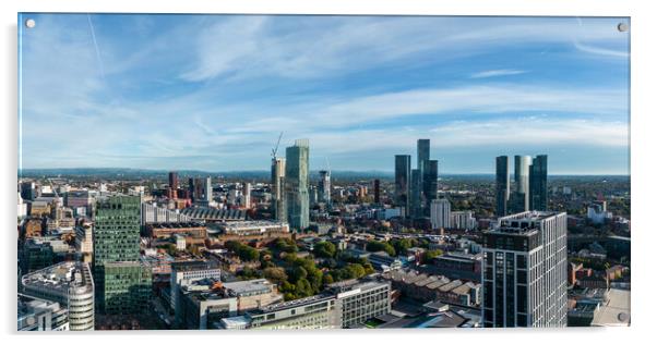 Manchester skyline Acrylic by Apollo Aerial Photography