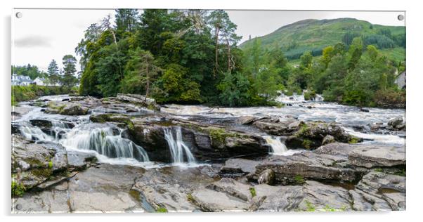 Dochart Falls killin Acrylic by Apollo Aerial Photography