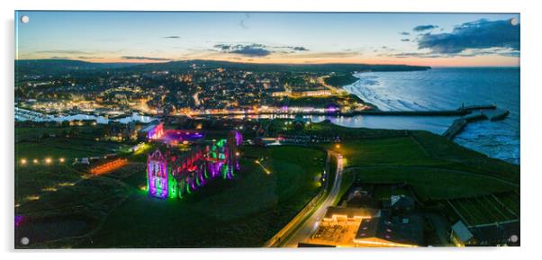 Whitby by Night Acrylic by Apollo Aerial Photography