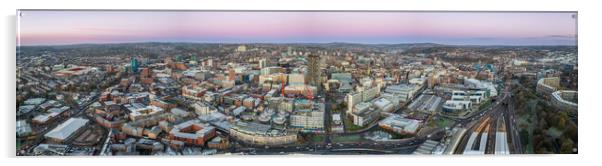 Sheffield Panorama Acrylic by Apollo Aerial Photography