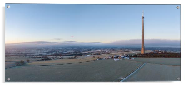 Emley Moor Panorama Acrylic by Apollo Aerial Photography