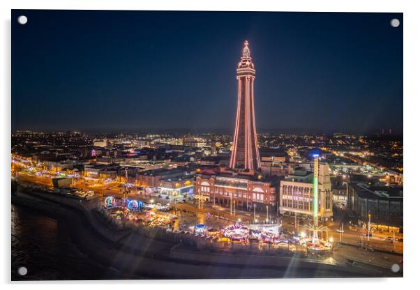 Blackpool Promenade Acrylic by Apollo Aerial Photography