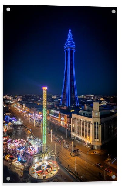 Blackpool Illuminations Acrylic by Apollo Aerial Photography