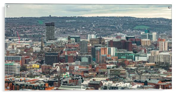 Sheffield City Centre Acrylic by Apollo Aerial Photography
