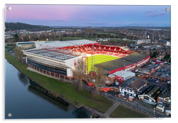 The City Ground Acrylic by Apollo Aerial Photography