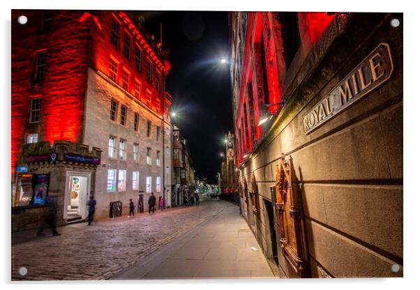 The Royal Mile Edinburgh Acrylic by Apollo Aerial Photography