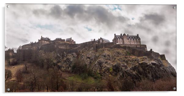 Edinburgh Castle Acrylic by Apollo Aerial Photography