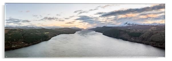 Loch Ness Dusk Acrylic by Apollo Aerial Photography